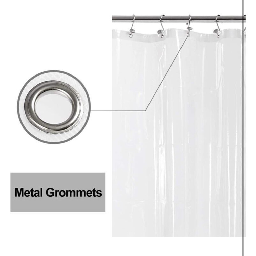 Barossa Design RV Shower Curtain Liner with 3 Magnets - 47"‎ x 64" Camper Shower